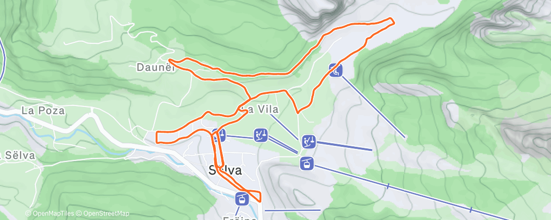 Map of the activity, Regeneration Run