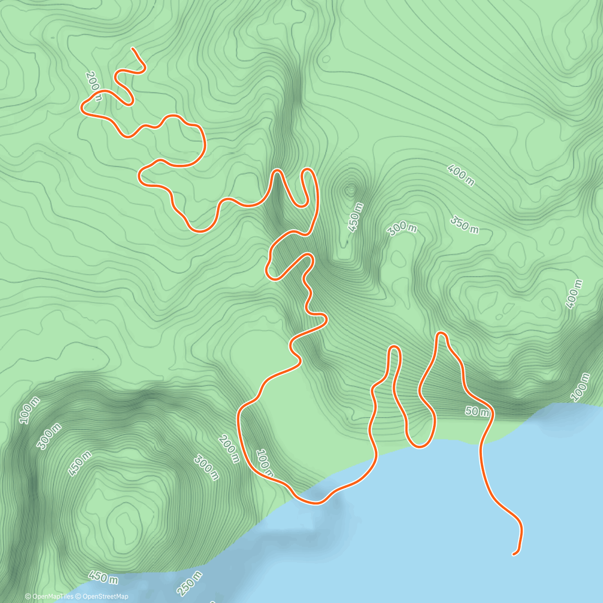 Map of the activity, Zwift - Titan's Run in Watopia