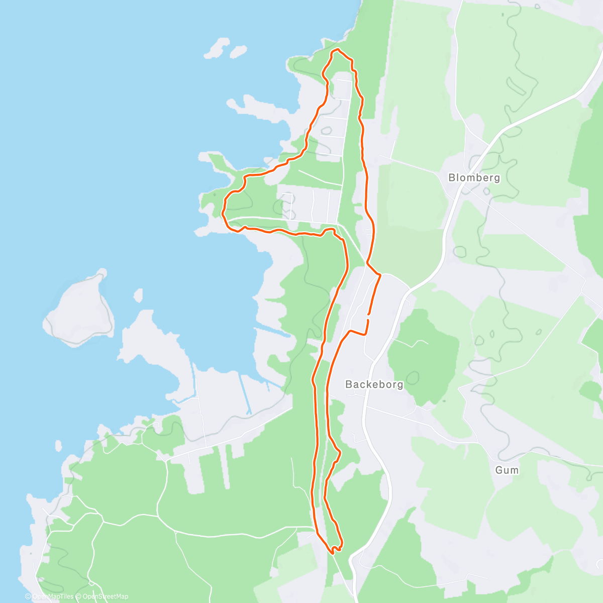 Map of the activity, Lunch Run