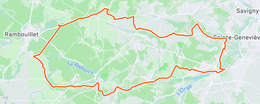 Map of the activity, Sortie vélo le matin dans la brouillasse ☁️☁️☁️
