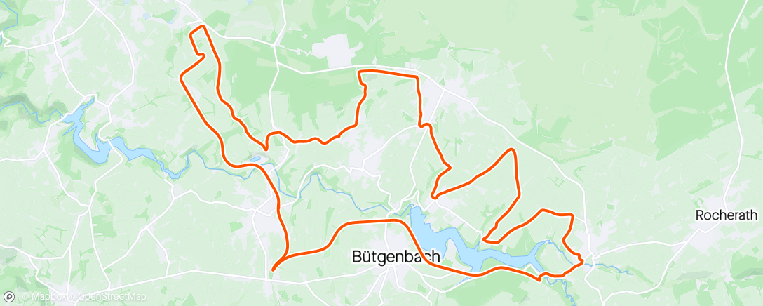 Map of the activity, E-Bike around Lake Bütgenbach