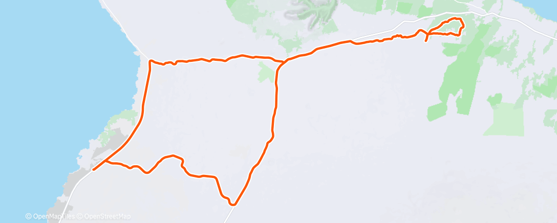Map of the activity, Cycling