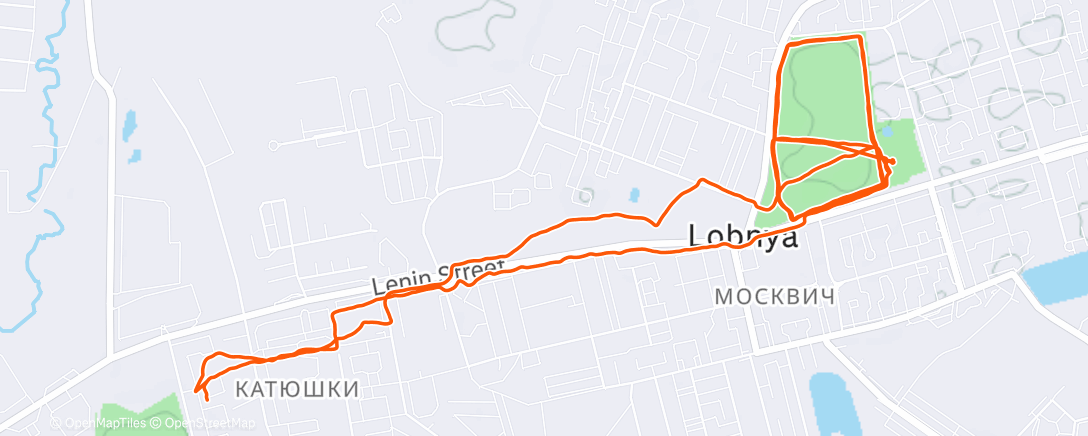 Map of the activity, Полуденный забег