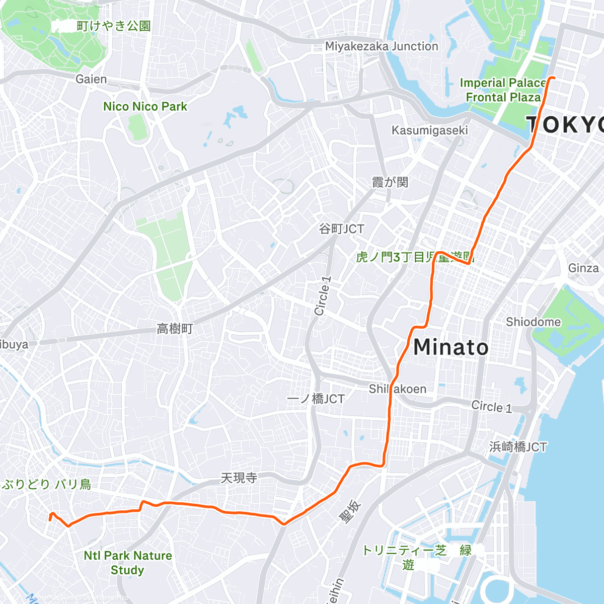Map of the activity, 帰りの赤チャリ