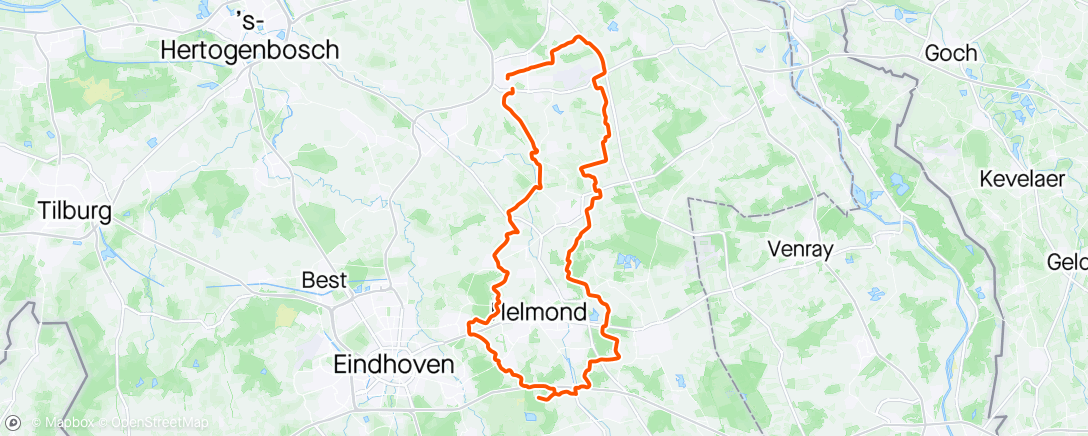 Map of the activity, ciao ride Helmond