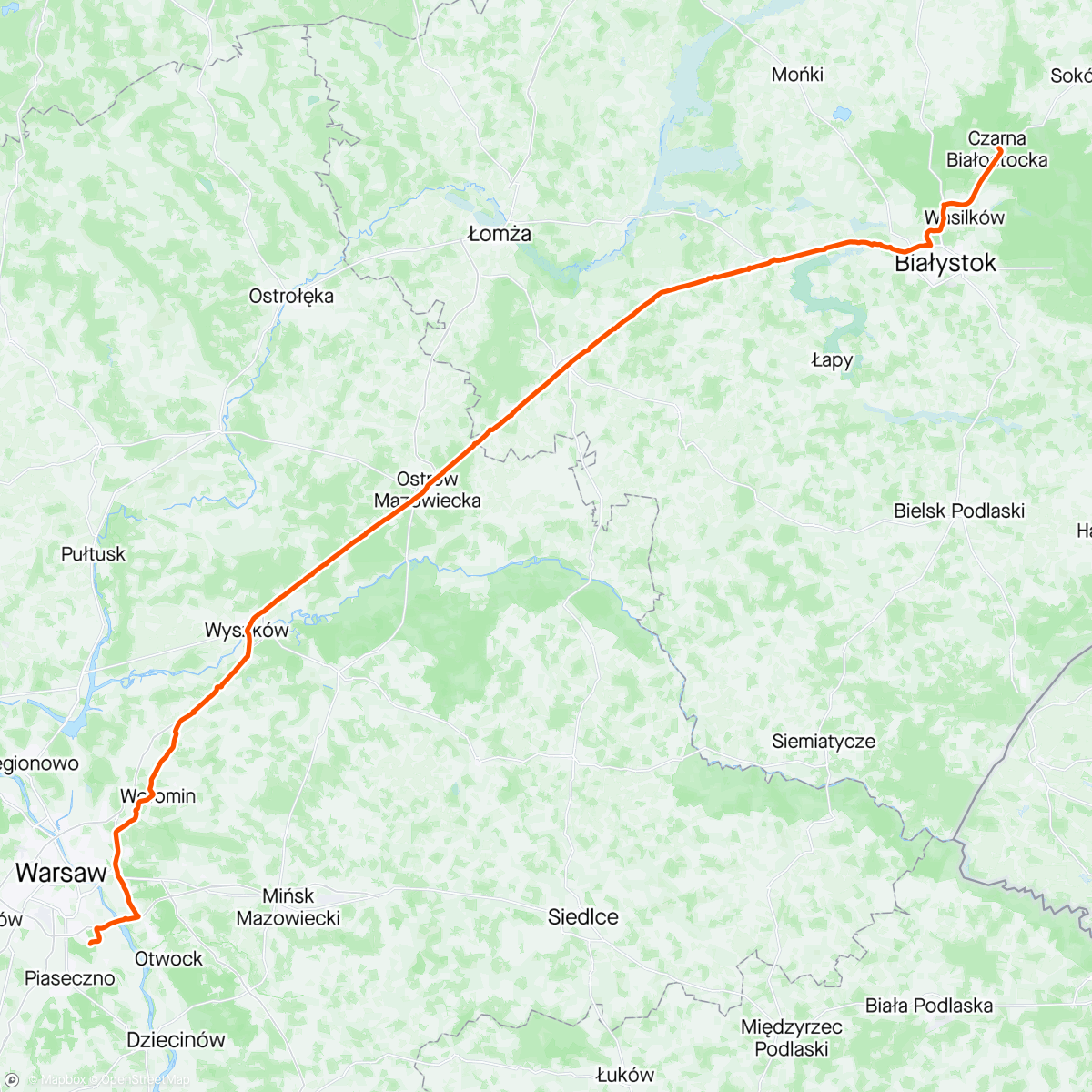 Mapa de la actividad (🎵 Jak majówka to tylko w Warszawie, w Warszawie 🎵🎵)