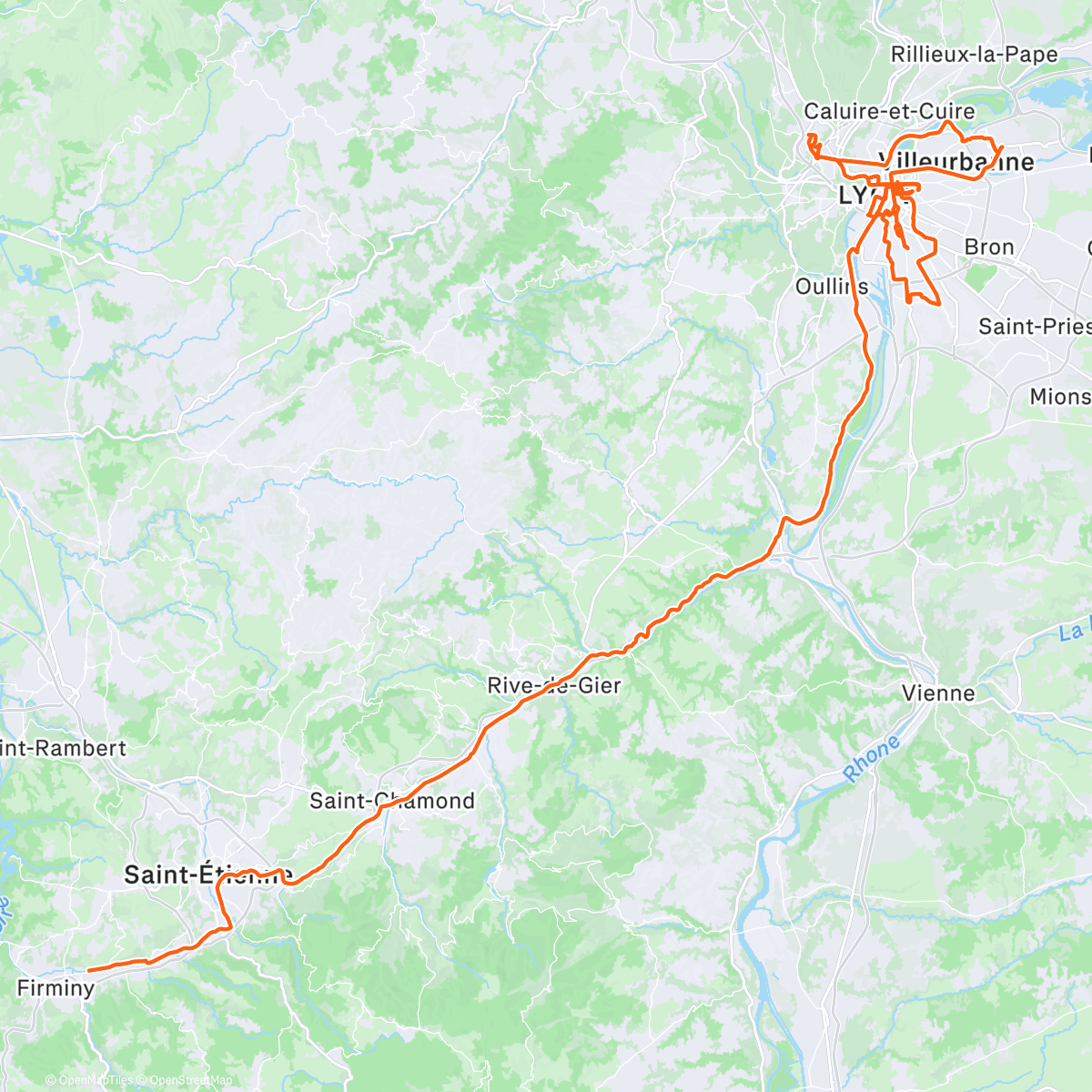 Map of the activity, Fends le blizzard 🌬🥶❄️glaciale 81 kms + mission Noël en échec...frustrant  mais jai tenté🔥👌