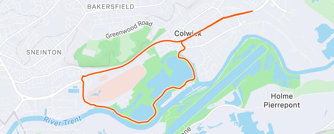 Map of the activity, Lunch Run