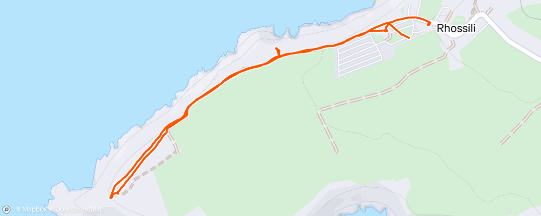 Map of the activity, Rhossili