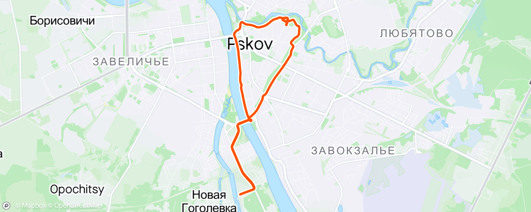 Карта физической активности (Горный велозаезд (утро))