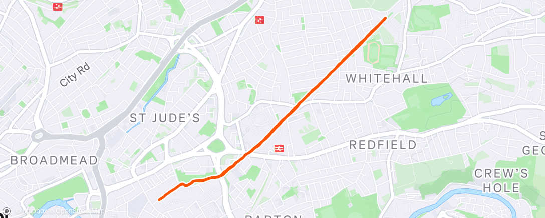 Map of the activity, Afternoon Run