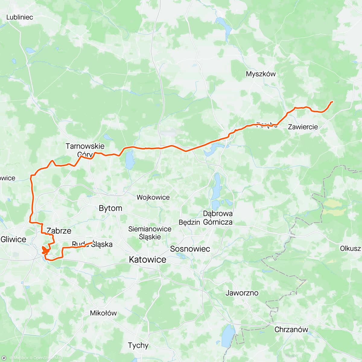 Mappa dell'attività Mała wycieczka po pracy