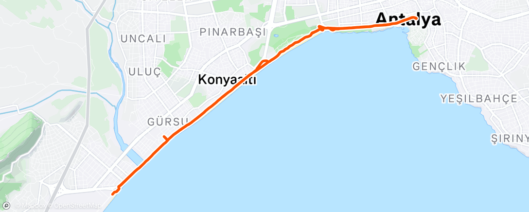 Map of the activity, Утренний забег