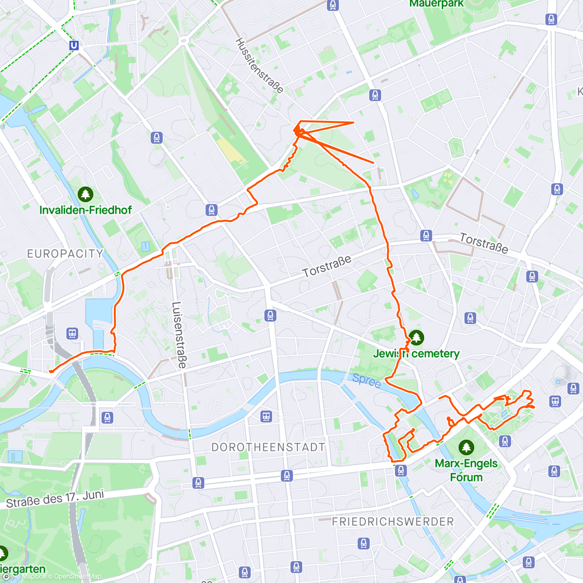Map of the activity, Berlin 1