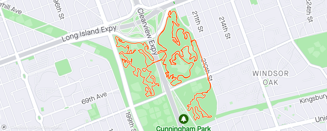 Map of the activity, underbiked @ cunningham
