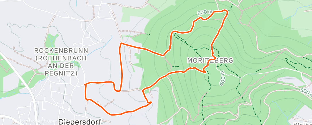 Карта физической активности (Moritzberg Hike ⛰️)