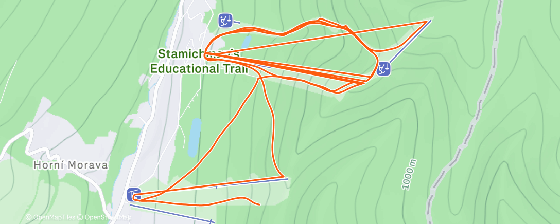 Map of the activity, Lunch Alpine Ski