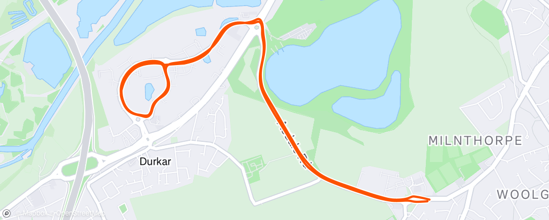 Map of the activity, Evening Run