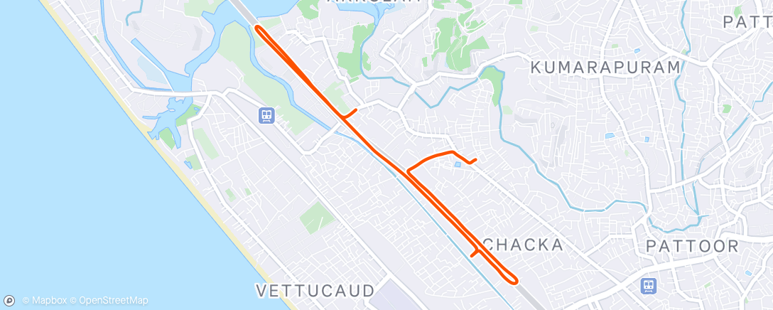 Map of the activity, Morning Run