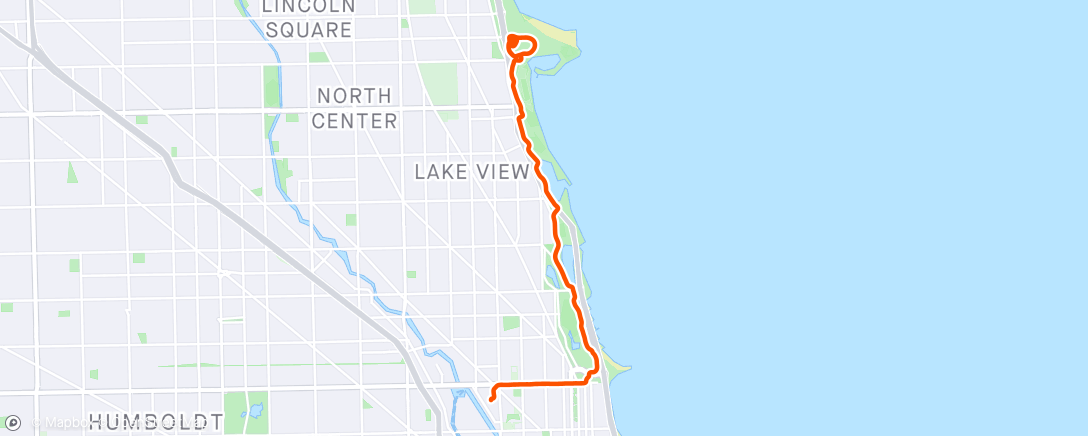 Map of the activity, 10k easy + 100s at mile effort