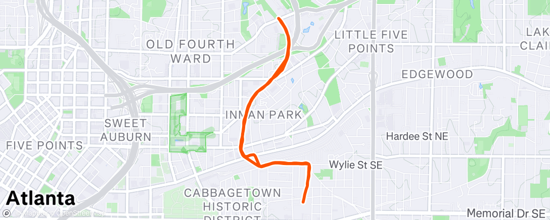 Map of the activity, Morning Run