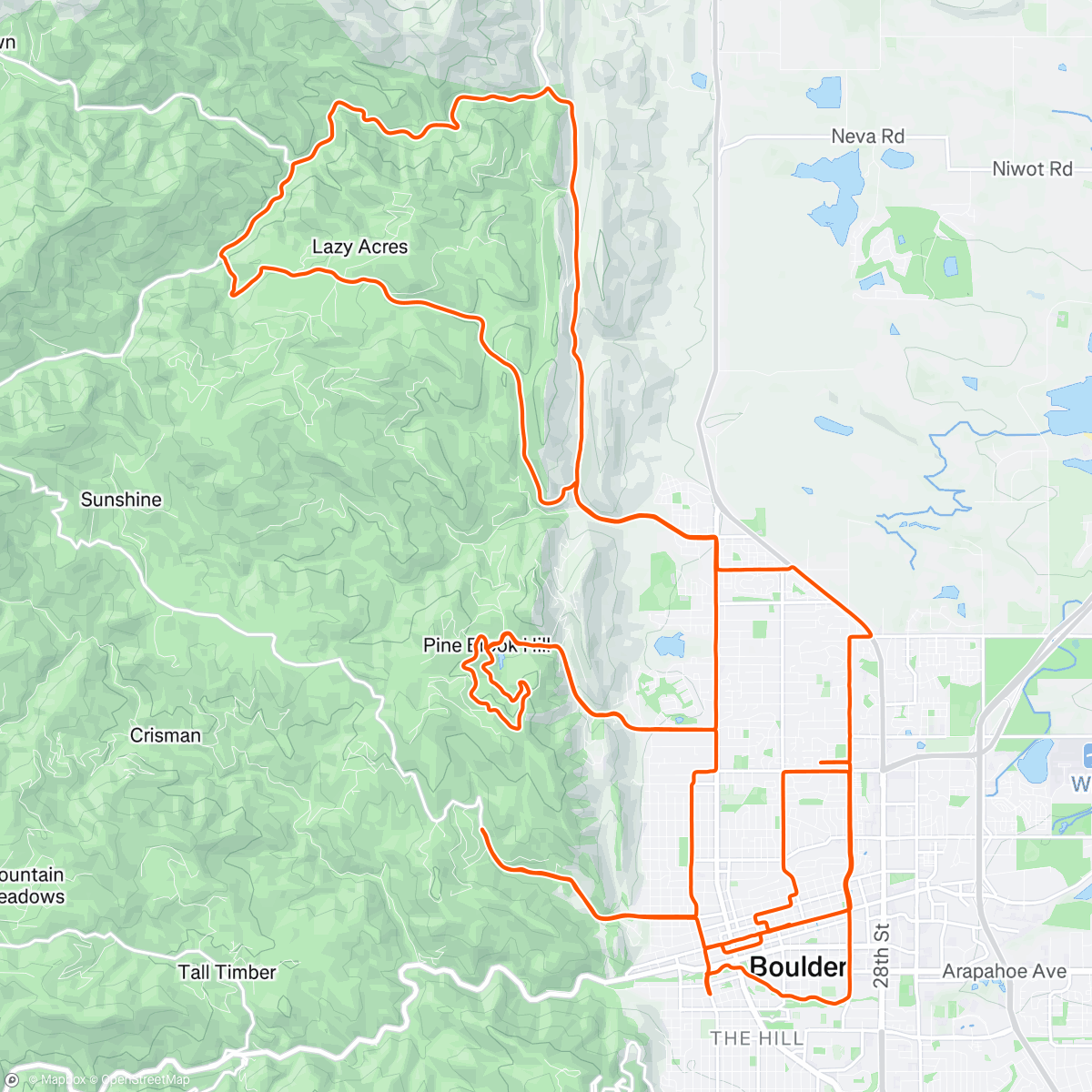 Map of the activity, Morning Ride