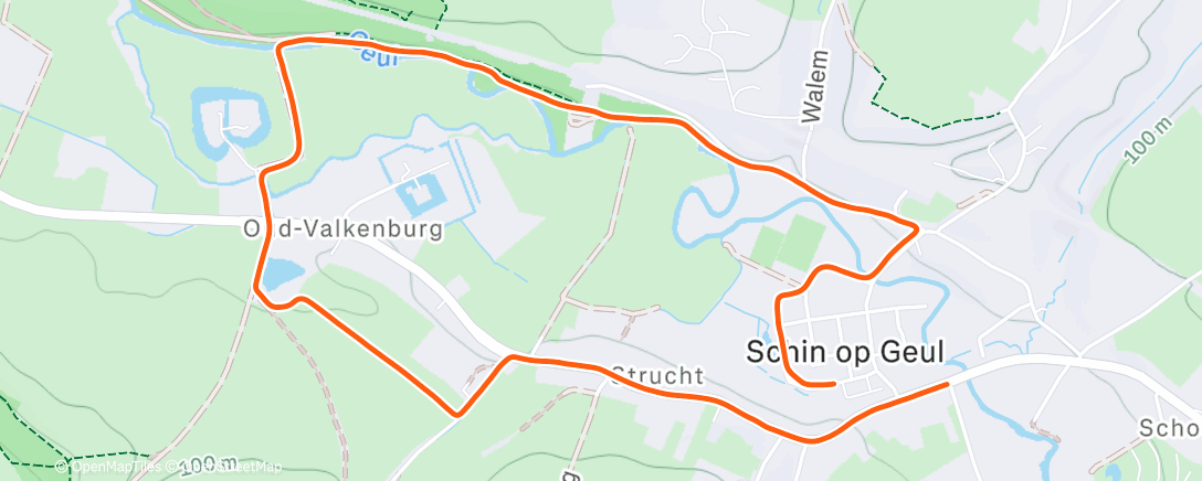 Map of the activity, Morning Run