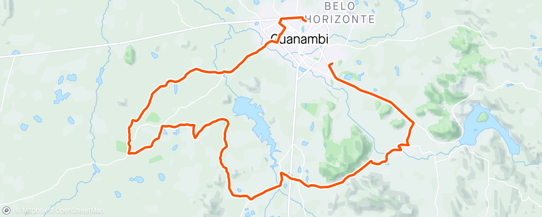 Map of the activity, Manhã Passeio