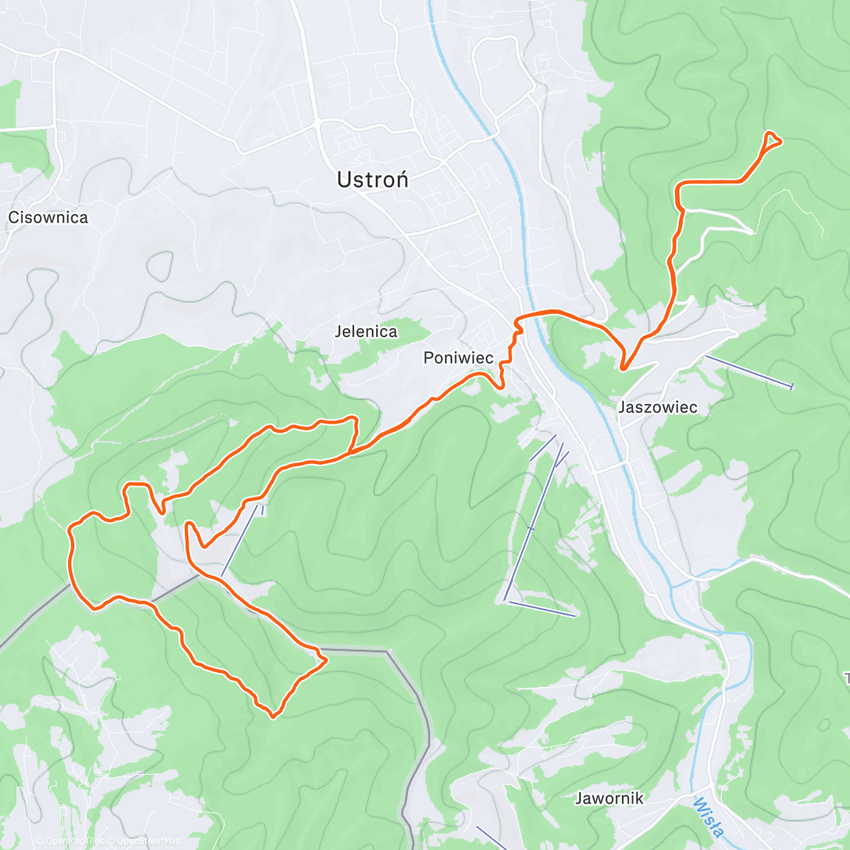 Map of the activity, Morning Trail Run