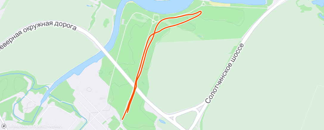 Map of the activity, Evening Run