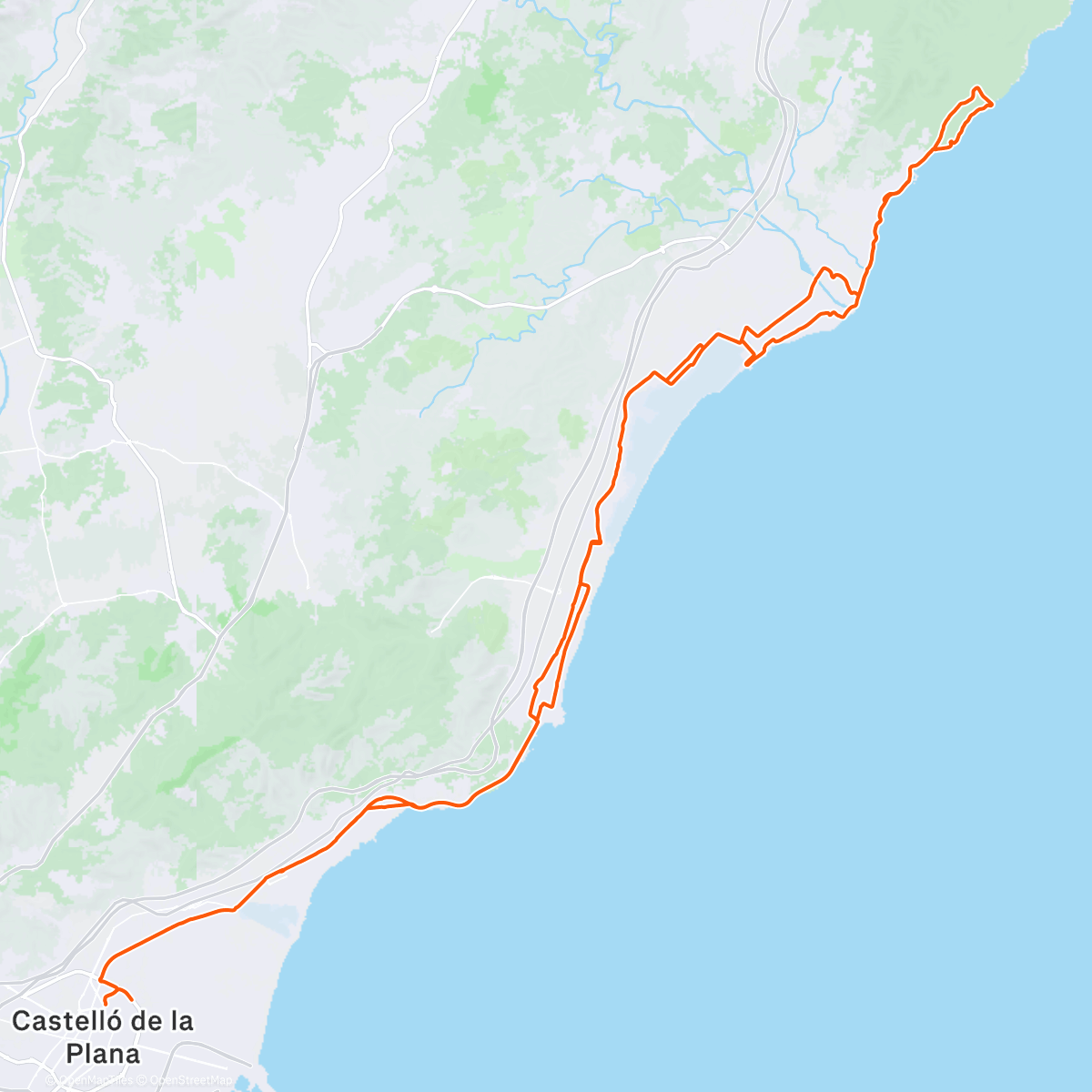 Map of the activity, Bicicleta de montaña matutina