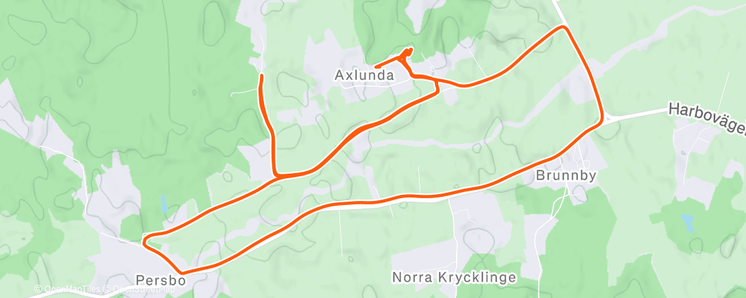 Map of the activity, Morning Run