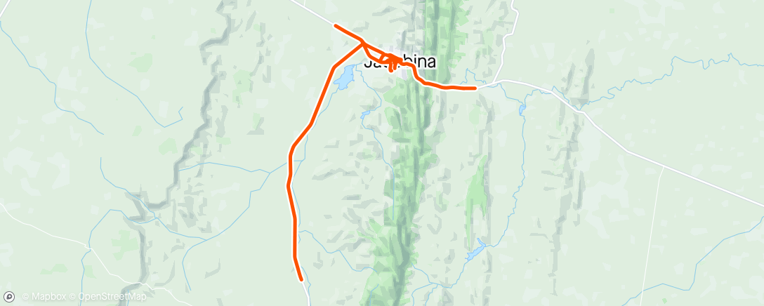 Map of the activity, Pedal Jacobina x Roncador x Água Branca x Ages x Jacobina. Se