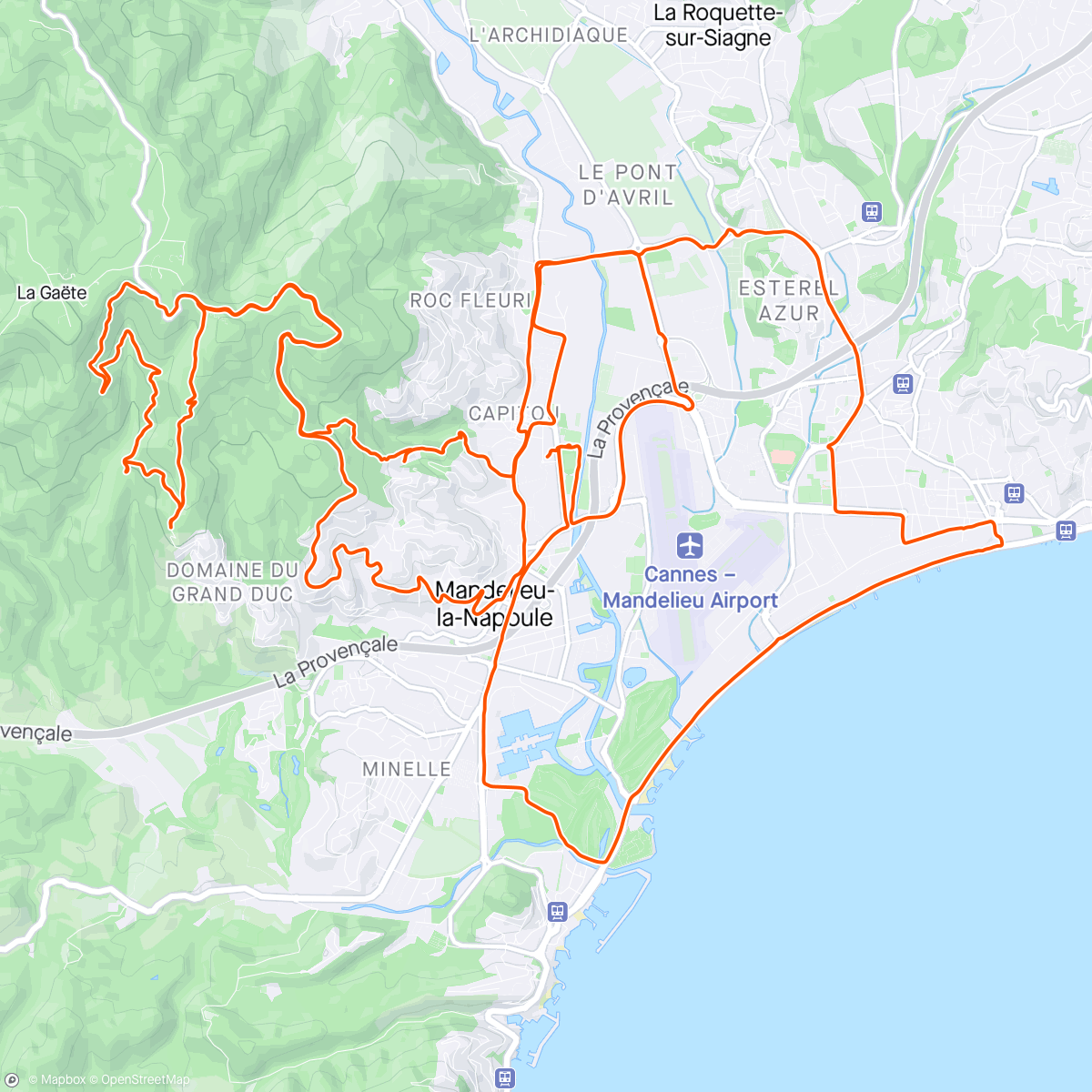 Карта физической активности (Sortie vélo le midi)