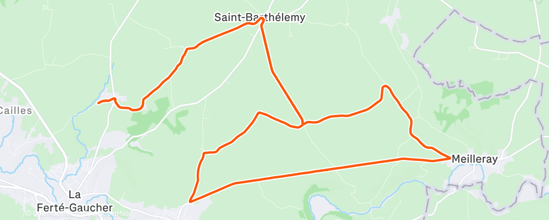 Map of the activity, Sortie vélo dans l'après-midi