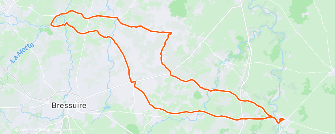 Map of the activity, Lunch Ride