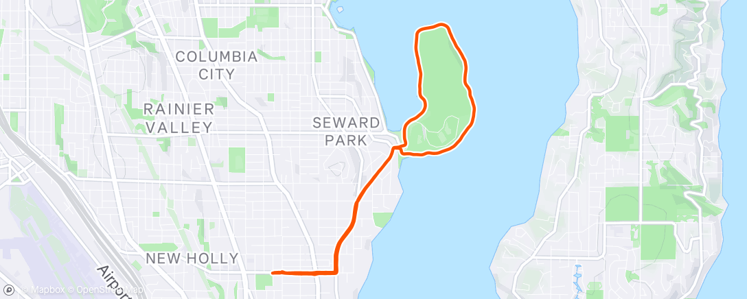 Map of the activity, Afternoon Run