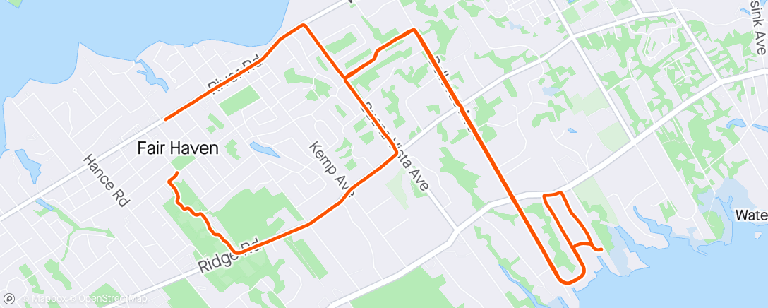 Map of the activity, Pre-rain and pre-children’s bday party that was canceled mid-run