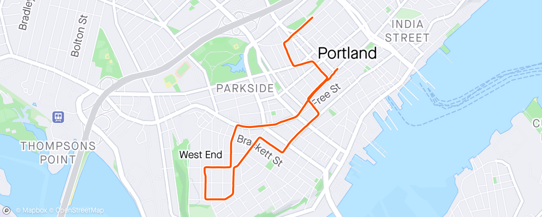 Map of the activity, Portland bike party!!! 🎉