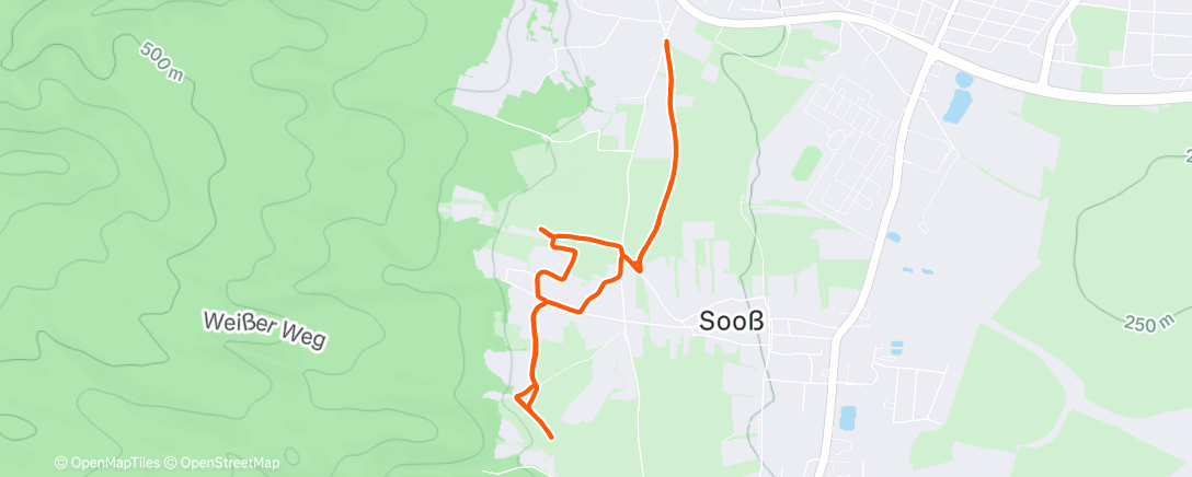 Map of the activity, Lauf am Morgen