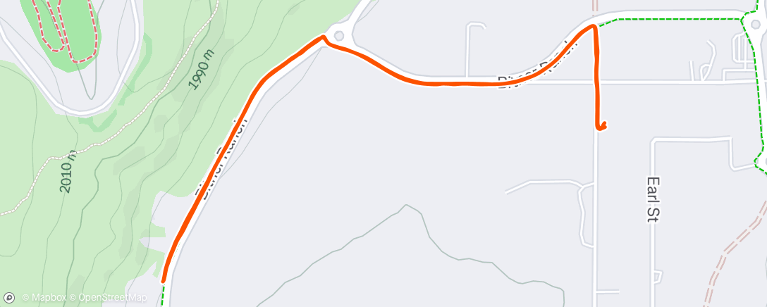Map of the activity, Morning Run