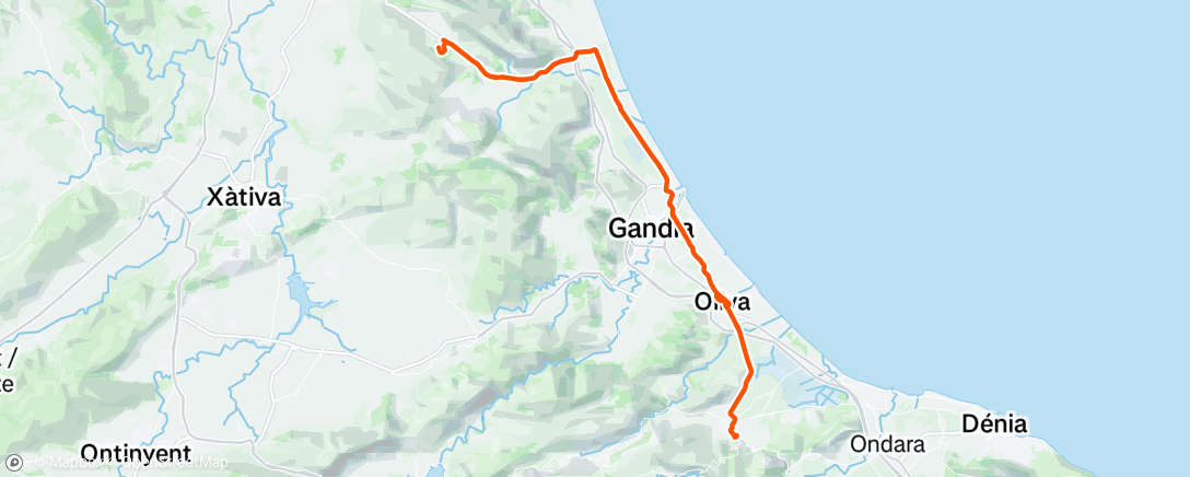 Map of the activity, Morning Ride