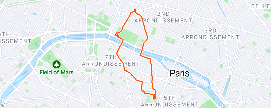 Map of the activity, Morning Walk with Liz around Paris