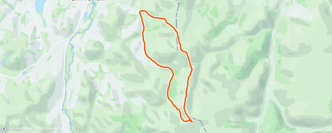 Map of the activity, Pennine Way Run