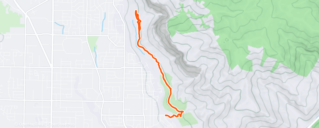 Map of the activity, Afternoon Trail Run