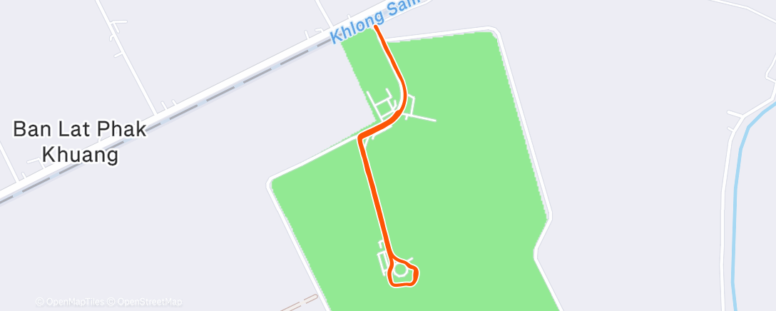 Map of the activity, Evening Run