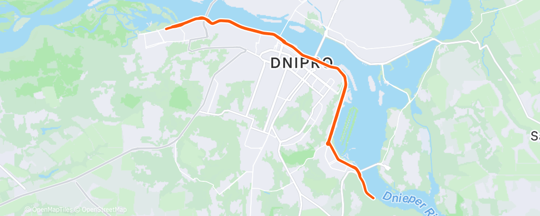 Map of the activity, Lunch Ride