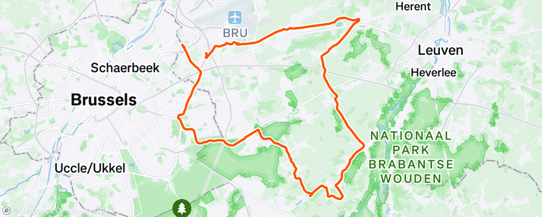 Map of the activity, Pedalata dell'ora di pranzo