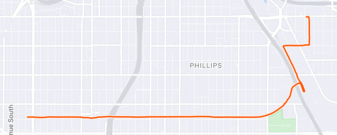 Map of the activity, Night Ride