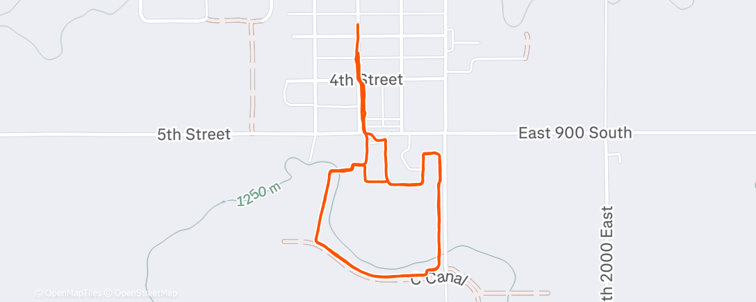 Map of the activity, Afternoon Walk